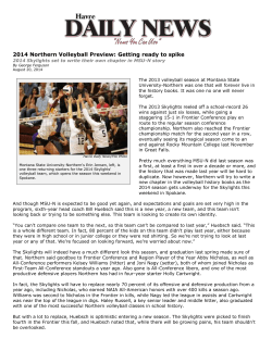 2014 Northern Volleyball Preview - Montana State University