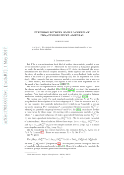 Extension between simple modules of pro-$ p $