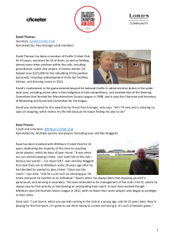 David Thomas has been a member of Envi