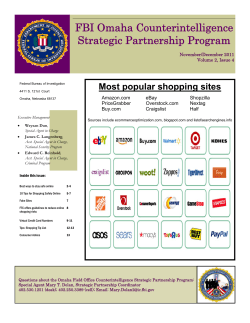 FBI Omaha Counterintelligence Strategic Partnership Program