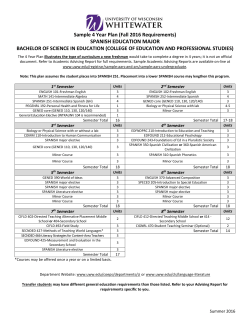 Spanish - BSE - University of Wisconsin Whitewater