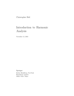 Introduction to Harmonic Analysis