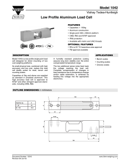 Model 1042 Low Profile Aluminum Load Cell