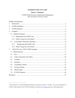 Table of Contents - The University of Texas at Austin