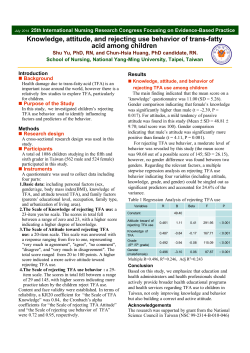 Knowledge, attitude, and rejecting use behavior of trans