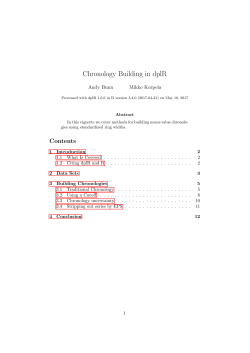 Chronology Building in dplR