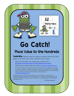 Place Value to the Hundreds