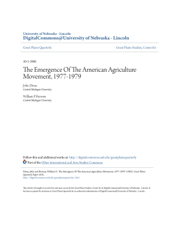 The Emergence Of The American Agriculture Movement, 1977-1979
