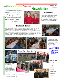 Newsletter - Wellington Christian Academy