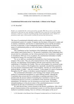 Constitutional Referenda in the Netherlands: A Debate in the Margin