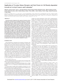 Implication of Tyrosine Kinase Receptor and Steel Factor in Cell