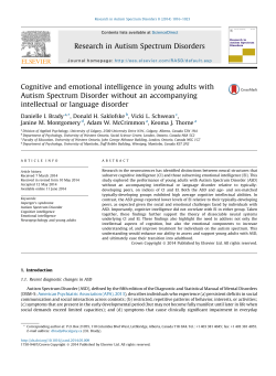 Cognitive and emotional intelligence in young adults with Autism