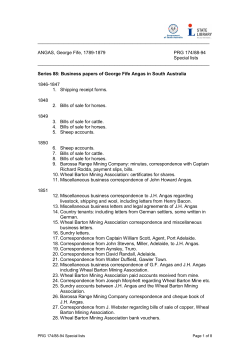 ANGAS, George Fife, 1789-1879 PRG 174/88