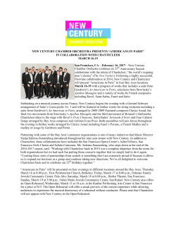 AMERICANS IN PARIS - New Century Chamber Orchestra