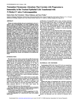 Nonrandom Chromosome Alterations That