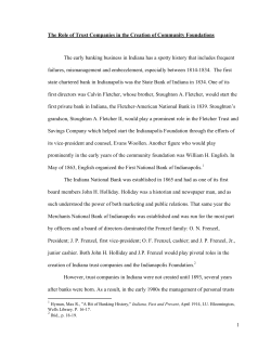 1 The Role of Trust Companies in the Creation of