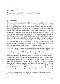 Long term perspectives on central banking