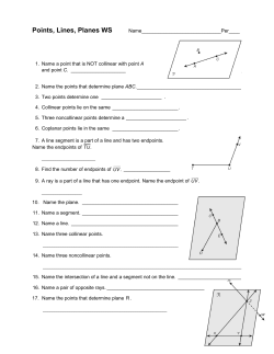 Points, Lines, Planes WS
