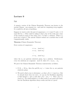 Lecture 9 - Math TAMU