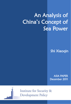 An Analysis of China`s Concept of Sea Power Shi Xiaoqin