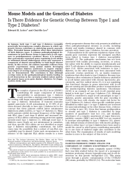 Is There Evidence for Genetic Overlap Between Type 1 and Type 2