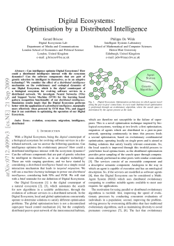 Digital Ecosystems: Self-Organisation of Evolving Agent Populations