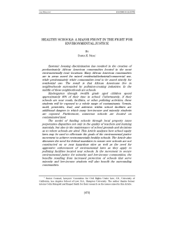healthy schools: a major front in the fight for environmental justice