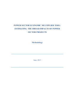 POWER SECTOR ECONOMIC MULTIPLIER TOOL