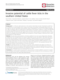 Invasive potential of cattle fever ticks in the southern United States