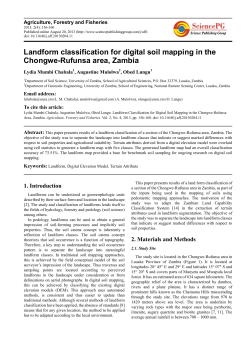 Landform classification for digital soil mapping in the Chongwe