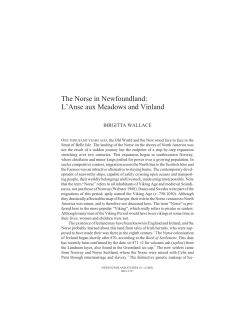 The Norse in Newfoundland - Centre for Digital Scholarship Journals