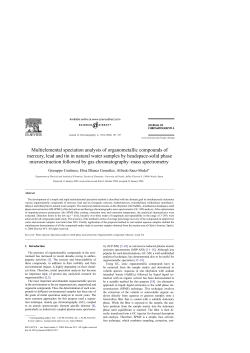 Multielemental speciation analysis of organometallic compounds of