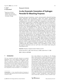 In-situ Enzymatic Generation of Hydrogen Peroxide for Bleaching