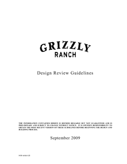 Design Review Guidelines - grizzlyranchassociation.com Grizzly