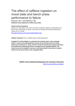 The effect of caffeine ingestion on mood state and bench press