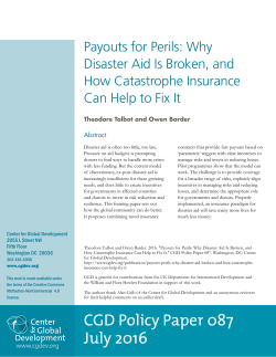 Payouts for Perils: Why Disaster Aid Is Broken, and How