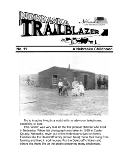 No. 11 A Nebraska Childhood - Nebraska State Historical Society