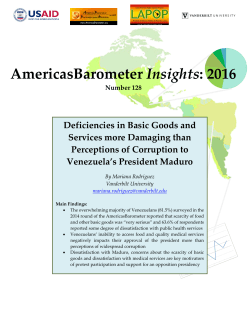 AmericasBarometer Insights: 2016