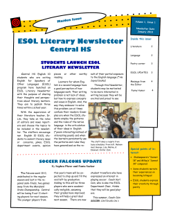 ESOL Literary Newsletter