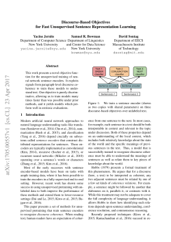 Discourse-Based Objectives for Fast Unsupervised Sentence