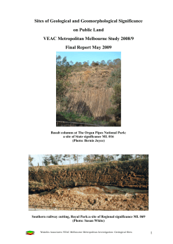 Sites of Geological and Geomorphological Significance on Public