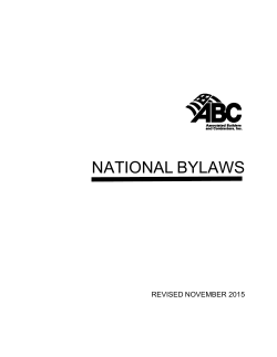 national bylaws - Associated Builders and Contractors
