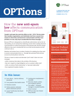How the new anti-spam law affects communication from OPTrust