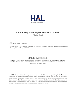 On Packing Colorings of Distance Graphs