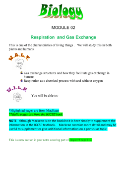 Respiration and Gas Exchange