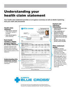 Health claim statement