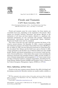 Floods and Tsunamis - Charles Runels, MD