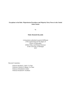 Exceptions to the Rule: Majoritarian Procedures and Majority Party