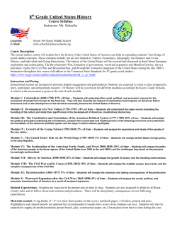 8th Grade United States History