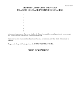 chain of command/incident commander chain of command